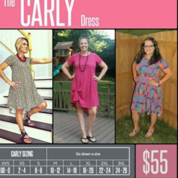 LulaRoe Elegant collection XS Carly dress - Picture 4 of 5